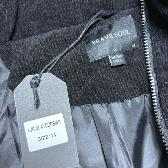 ASOS BRAVE SOUL SLAY PUFFER CORD JACKET SIZE 10US - Picture 11 of 12